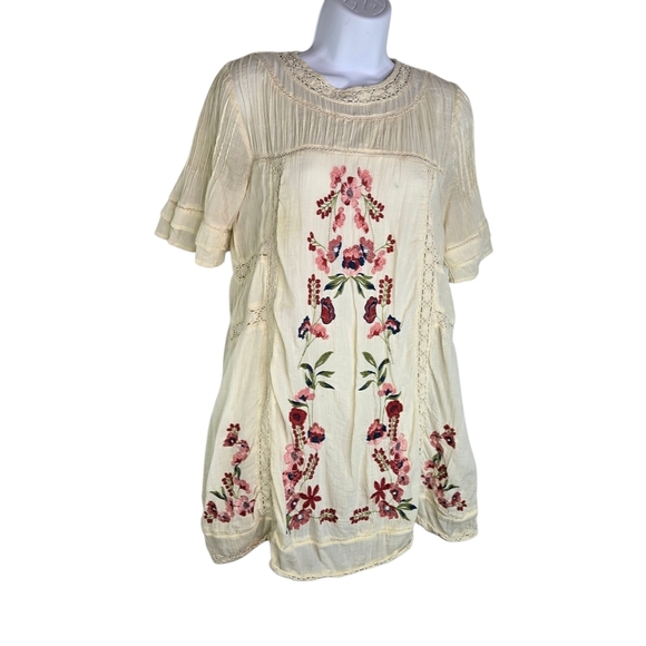 Free People Perfectly Victorian Romance Embroidered Dress - Picture 4 of 12
